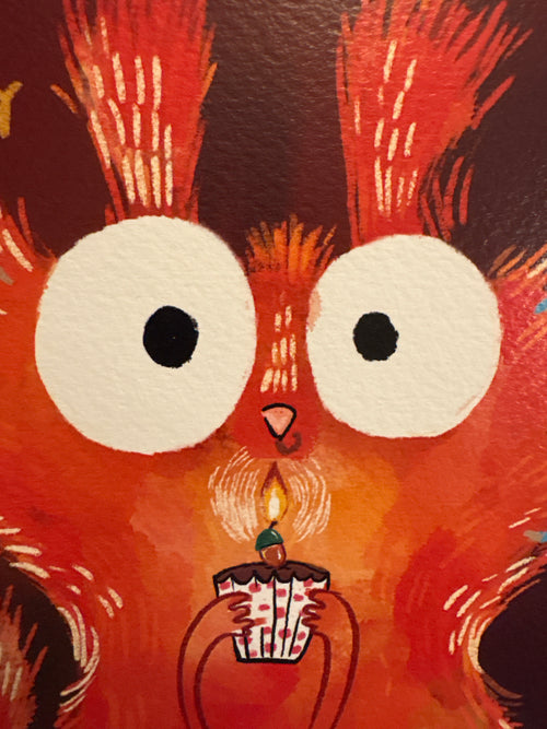 Birthday Squirrel - BLANK