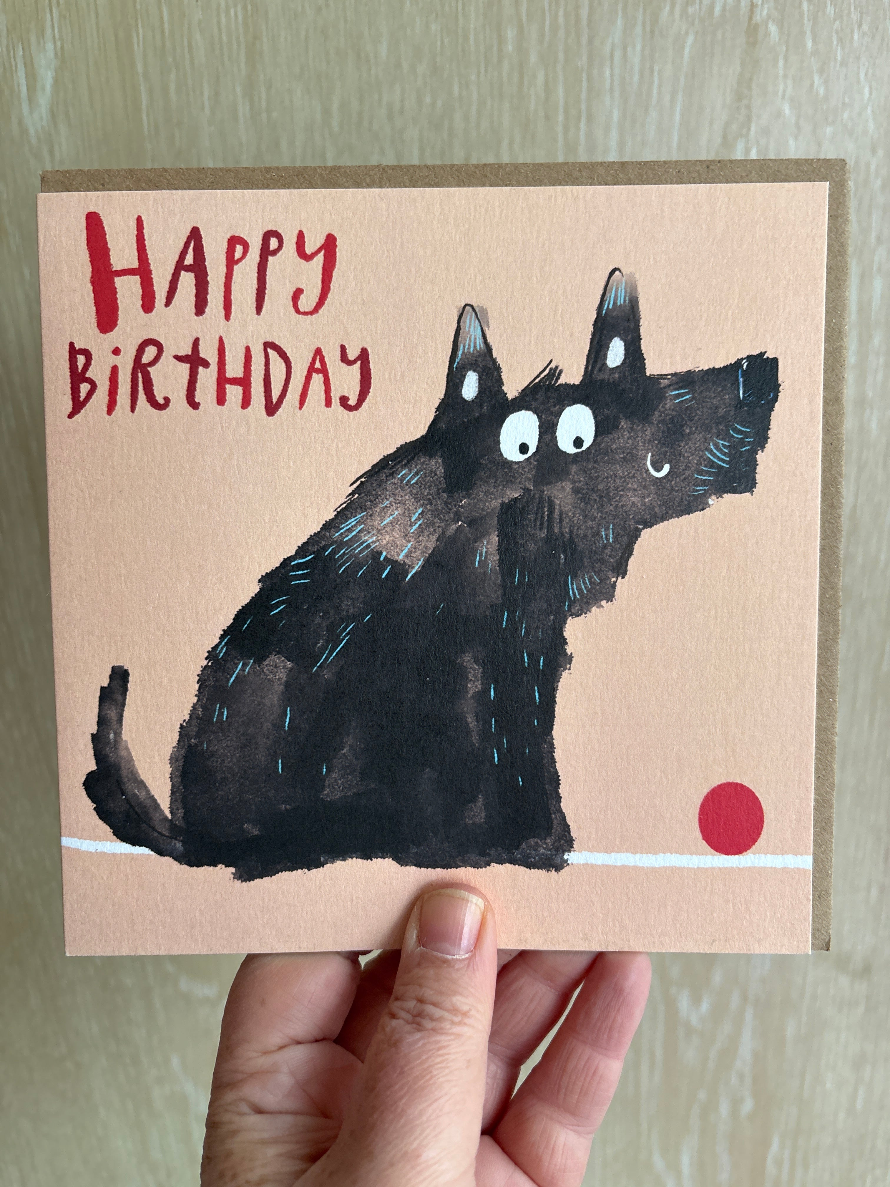Dog with red ball - blank