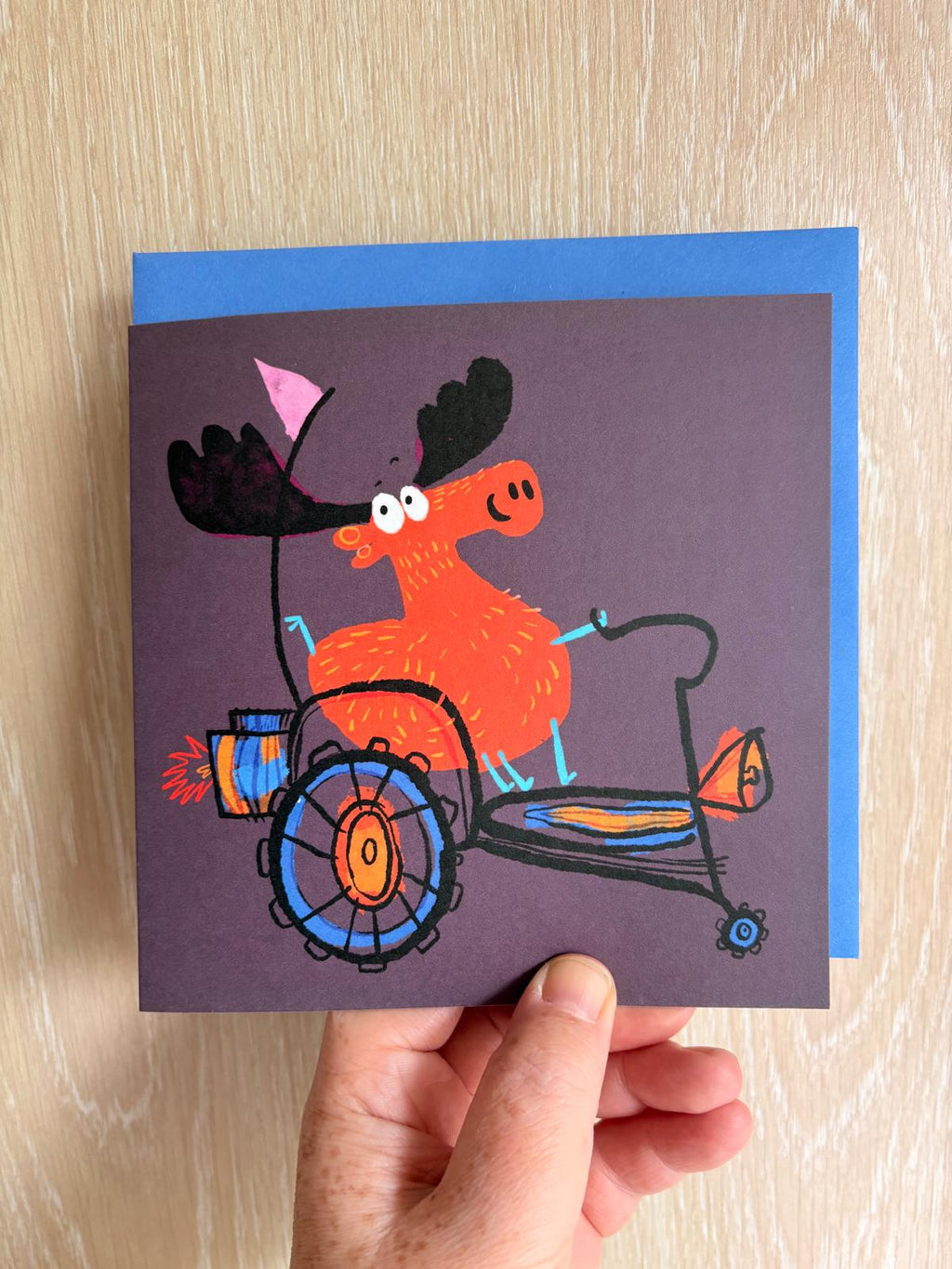 Moosey on the Loosey  - Blank Greetings Card