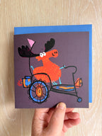Moosey on the Loosey  - Blank Greetings Card
